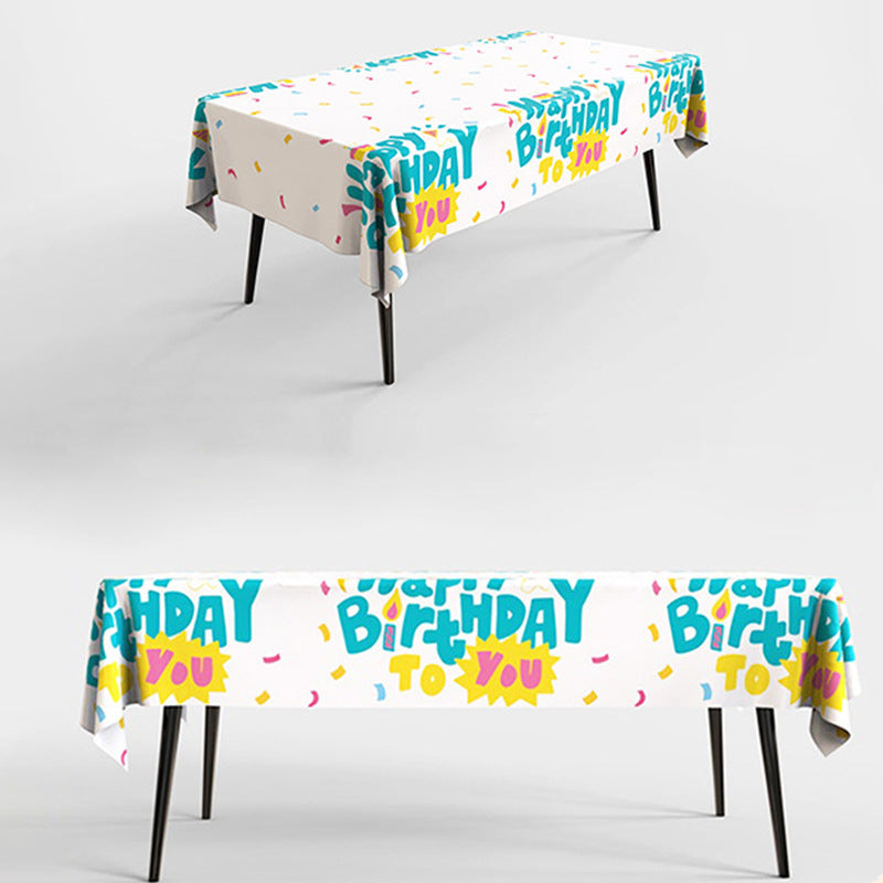 Disposable Aluminum Film Tablecloth for Parties 137x183cm Multiple Colors