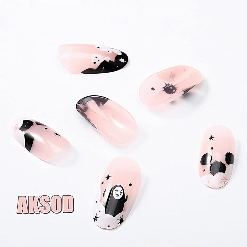 Long Square Press-On Nails - 24-Piece Aurora White Nail Tip Set