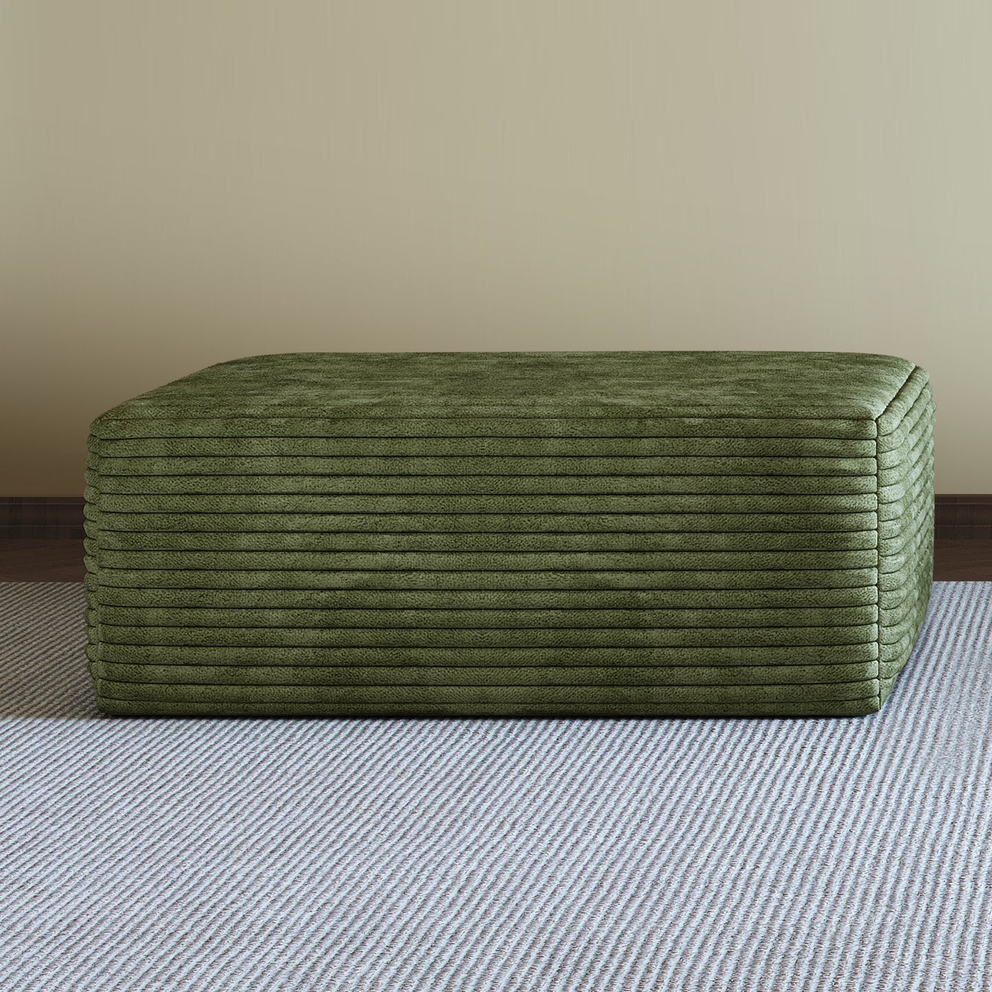 Green Fabric Ottoman - Y159 Model