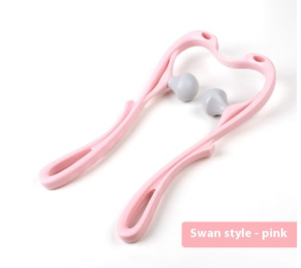 Manual 6-Roller Cervical Neck Massager - Deep Tissue Trigger Point Relief