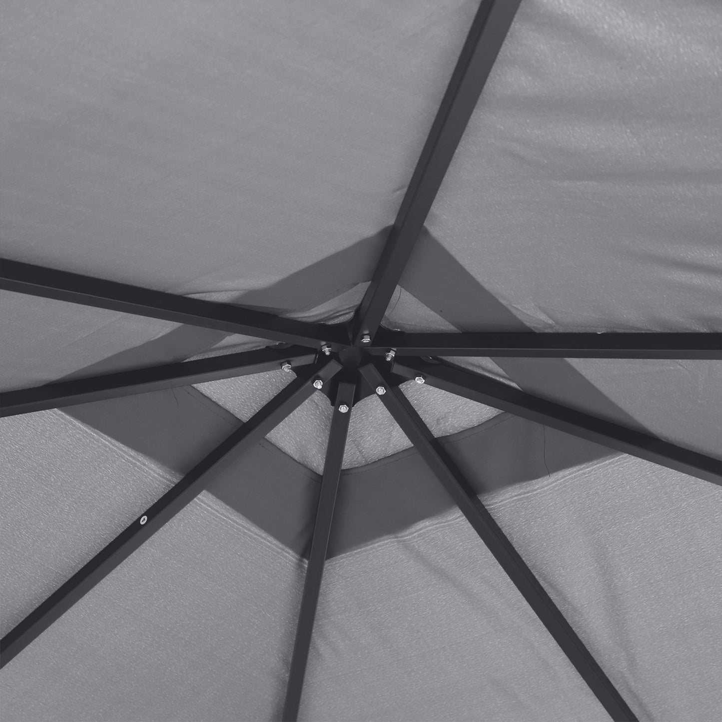 10x10 Outdoor Gazebo Canopy with Netting & Curtains - Black