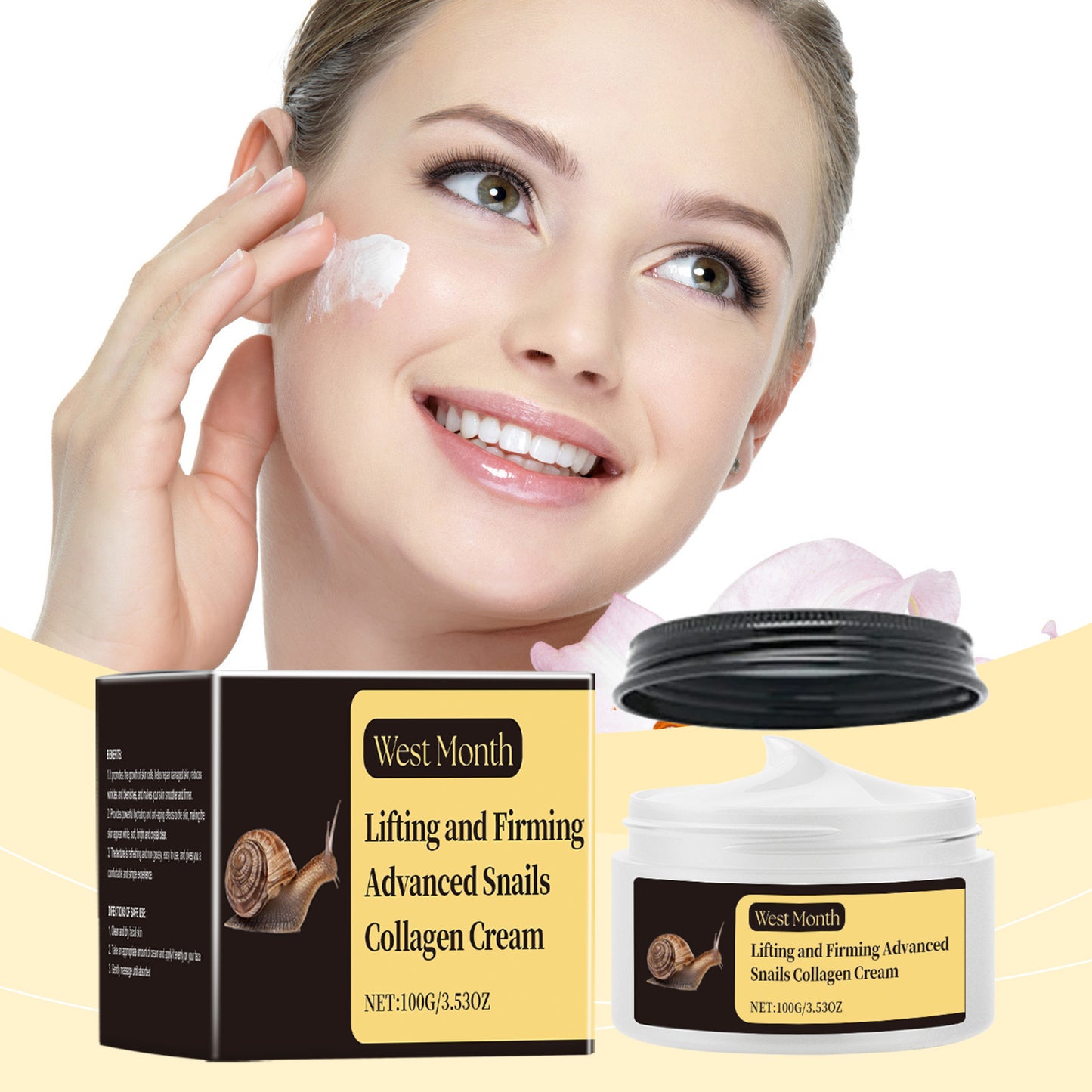 Snail Collagen Firming Face Cream - Anti-Aging Moisturizer for Fine Lines