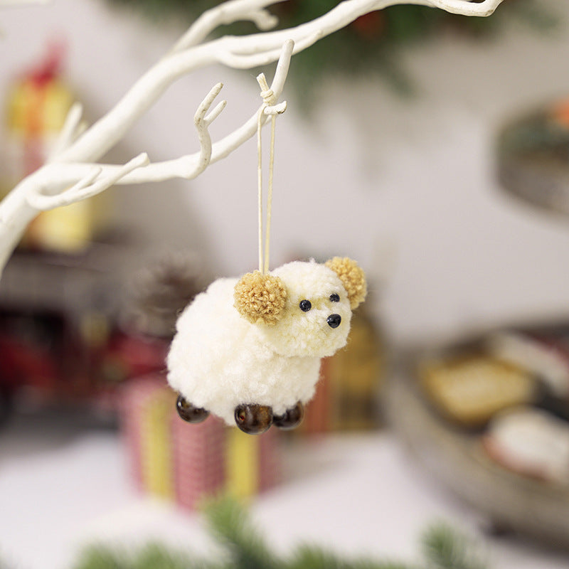 Christmas Felt Puppy Pendant Ornament - Plush Felt Dog Decoration