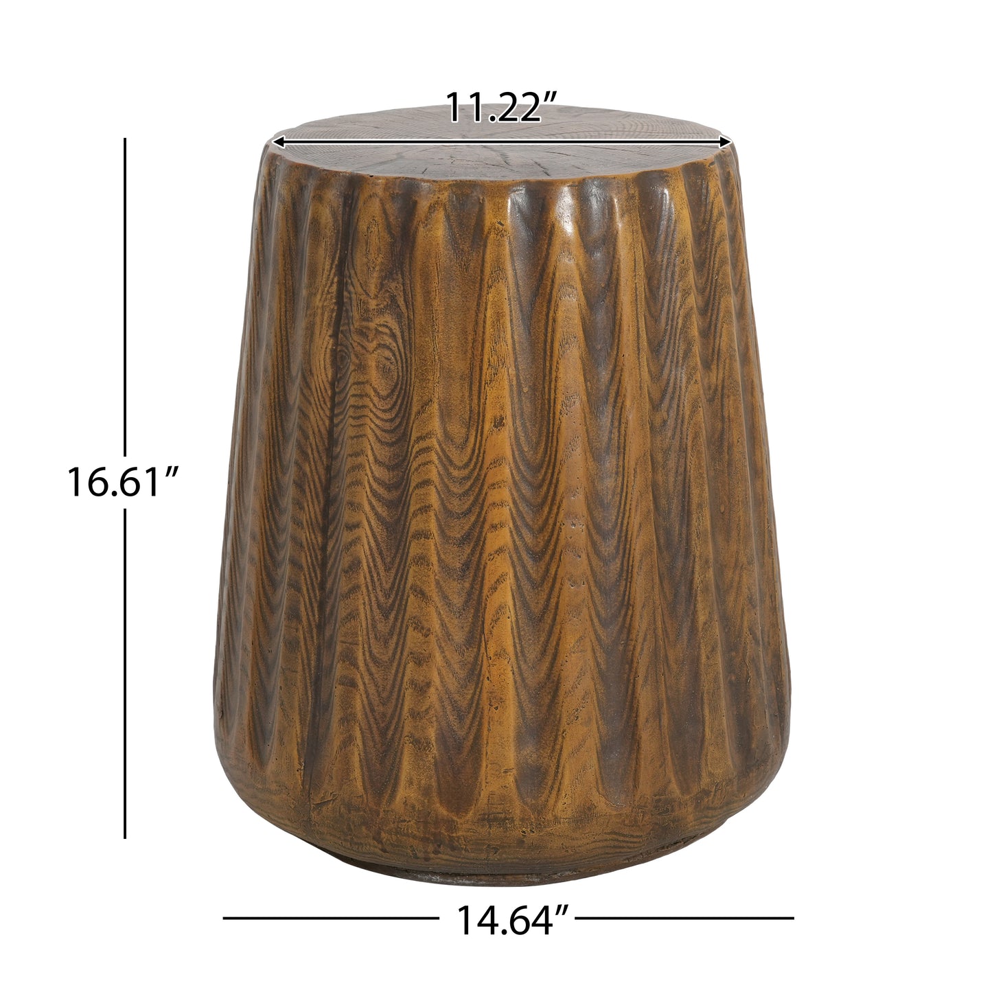 MGO Outdoor Indoor Side Table - Durable Tree Stump Style End For