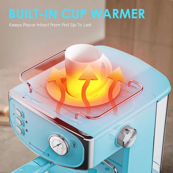 20 Bar Espresso Machine - Compact Espresso Maker with Milk Frother