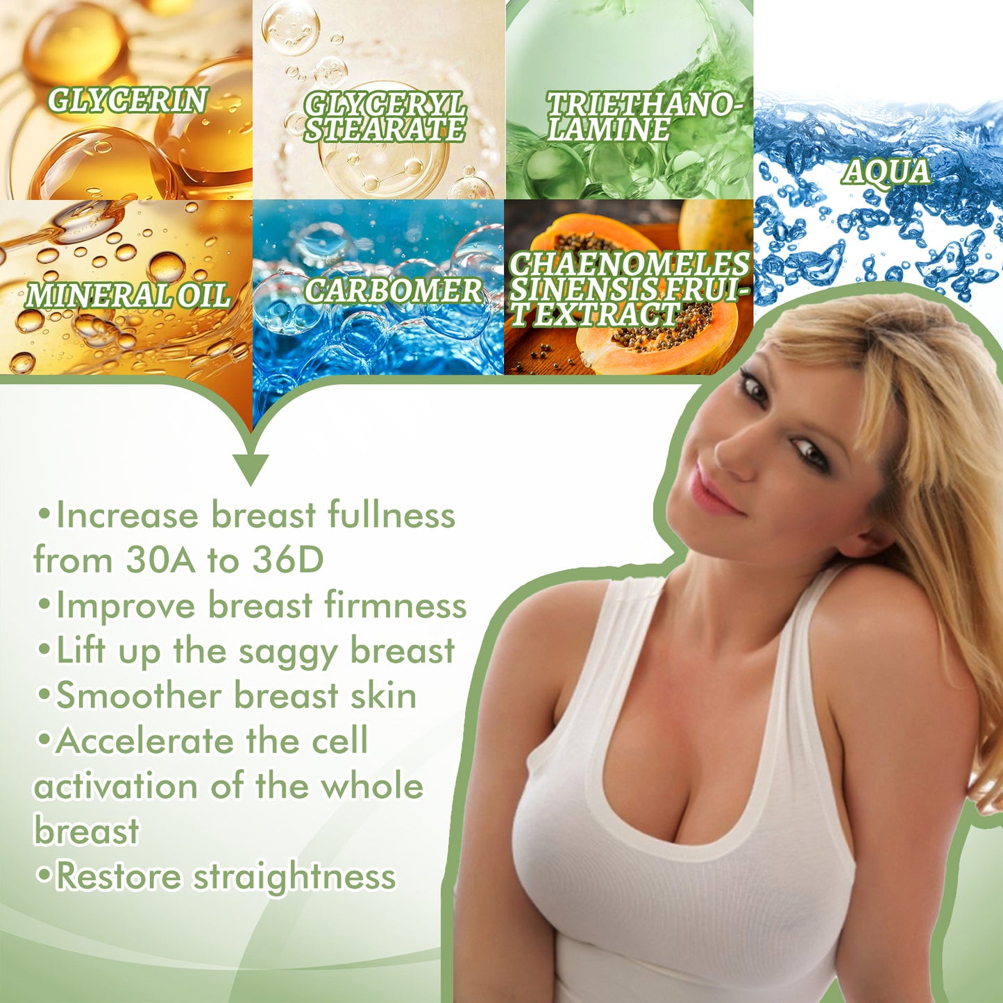 Breast Firming and Lifting Cream - Natural Nourishing Massage Balm