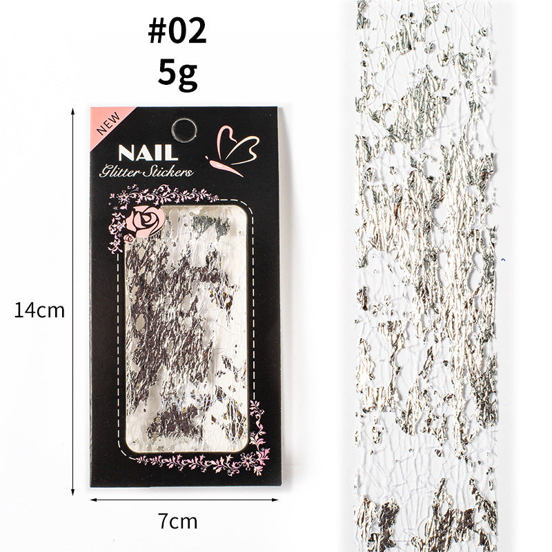 Starry Sky Paper Nail Art Fragments - 10 Colors for Creative Nail Designs