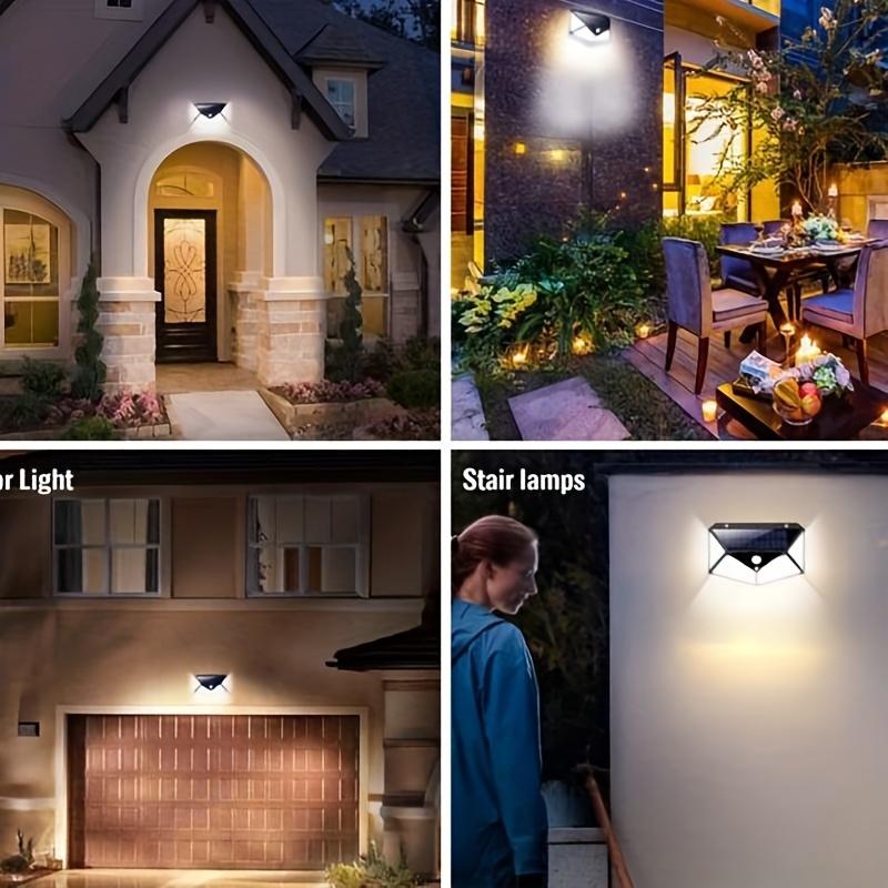 2-Pack Solar LED Wall Lights - Outdoor Garden & Patio Lighting