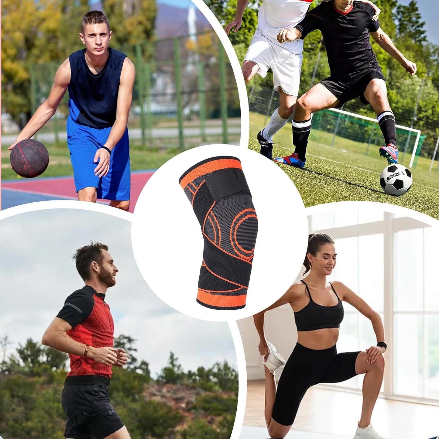 Adjustable Knee Support Wrap for Meniscus Protection - Compression Straps