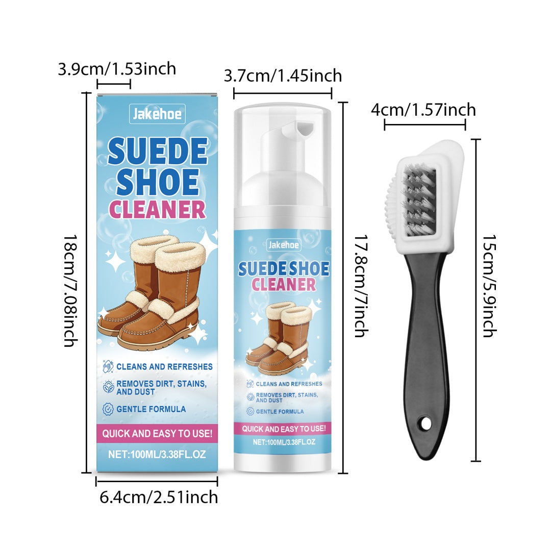 Suede Shoe Cleaning Set with 100ml Bottle & Brush - Shoe Care Kit