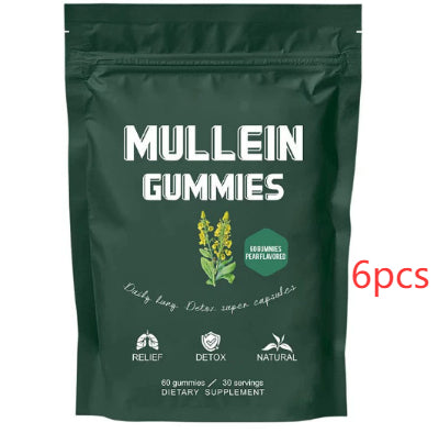 True Lungs Mullein Gummies - Herbal Respiratory Support, 60 Gummies