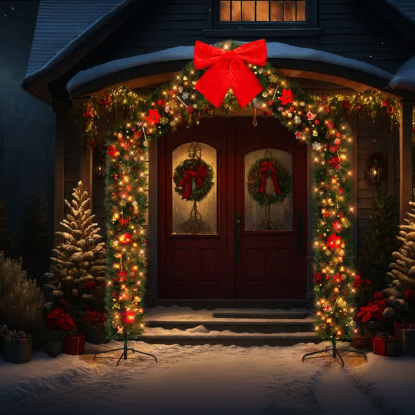 Christmas Artificial Tree Archway Decoration - PVC Holiday Frame