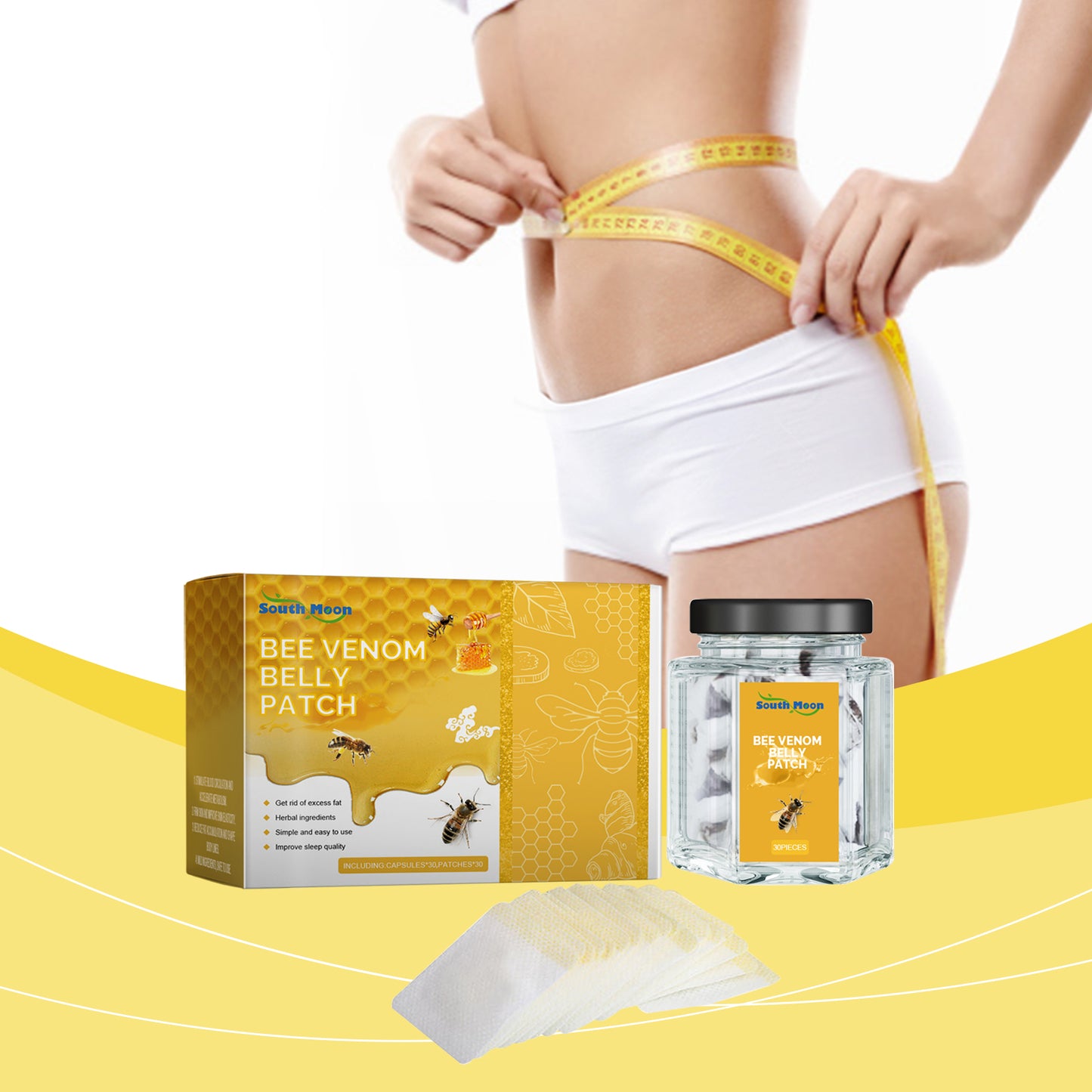 Bee Venom Body Sculpting Navel Patch for Skin Firming and Toning