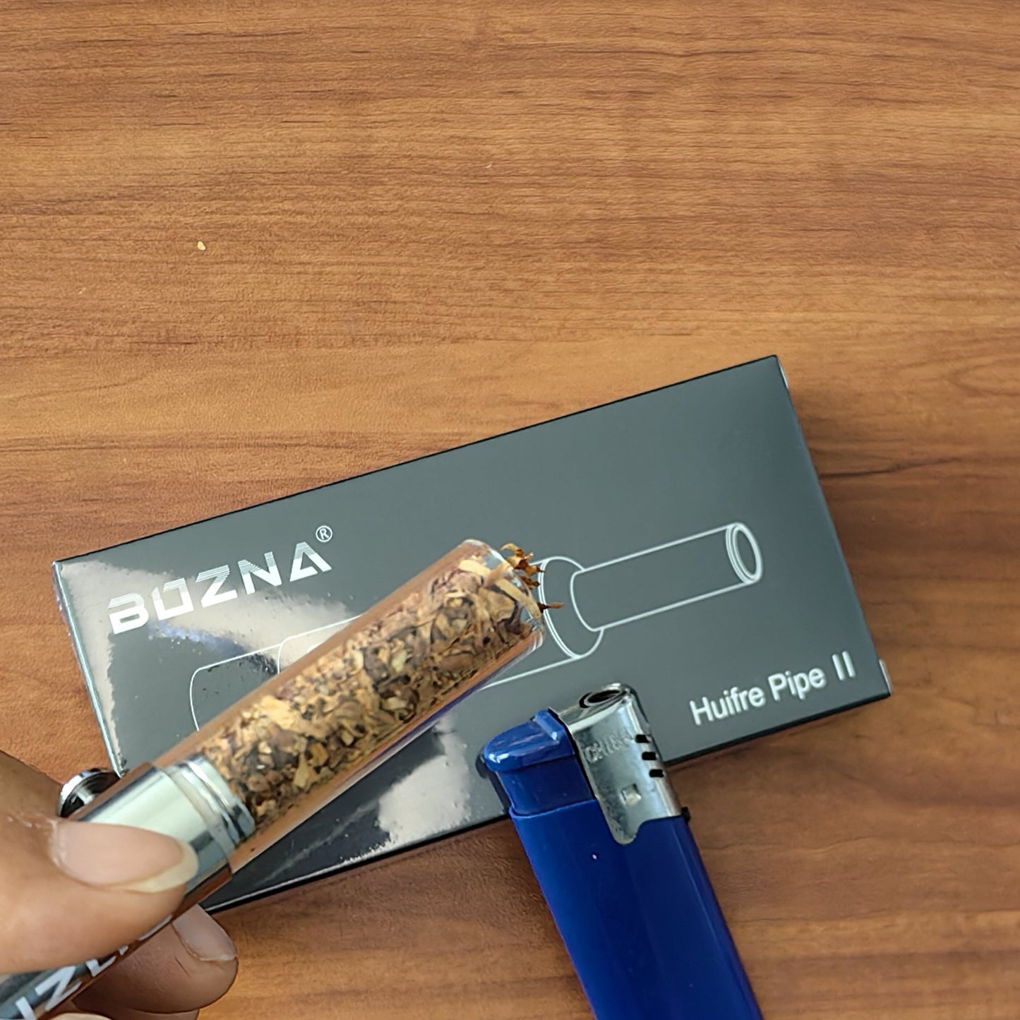 Portable Dry Burning Glass Pipe with Adjustable Gears and Filter Cotton