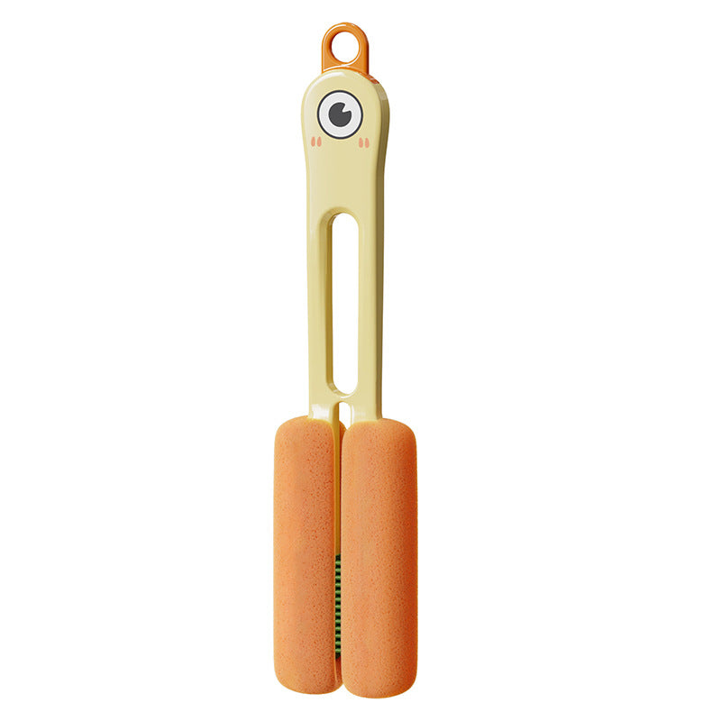Four-in-One Long Handle Sponge Cleaning Brush for Kitchen & Home