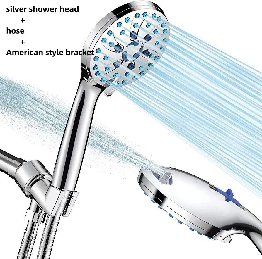 Multifunctional Shower Head with Pressurized Nozzle and Hose - Adjustable Spray Massage Rain
