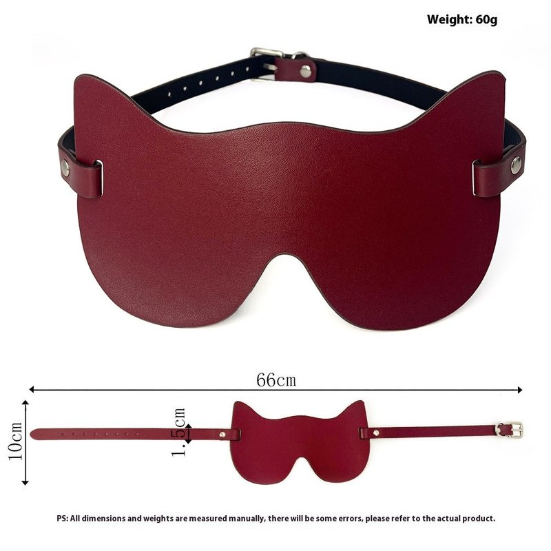 Cat Collar & Eye Mask Set with Traction Chain - 4 Piece