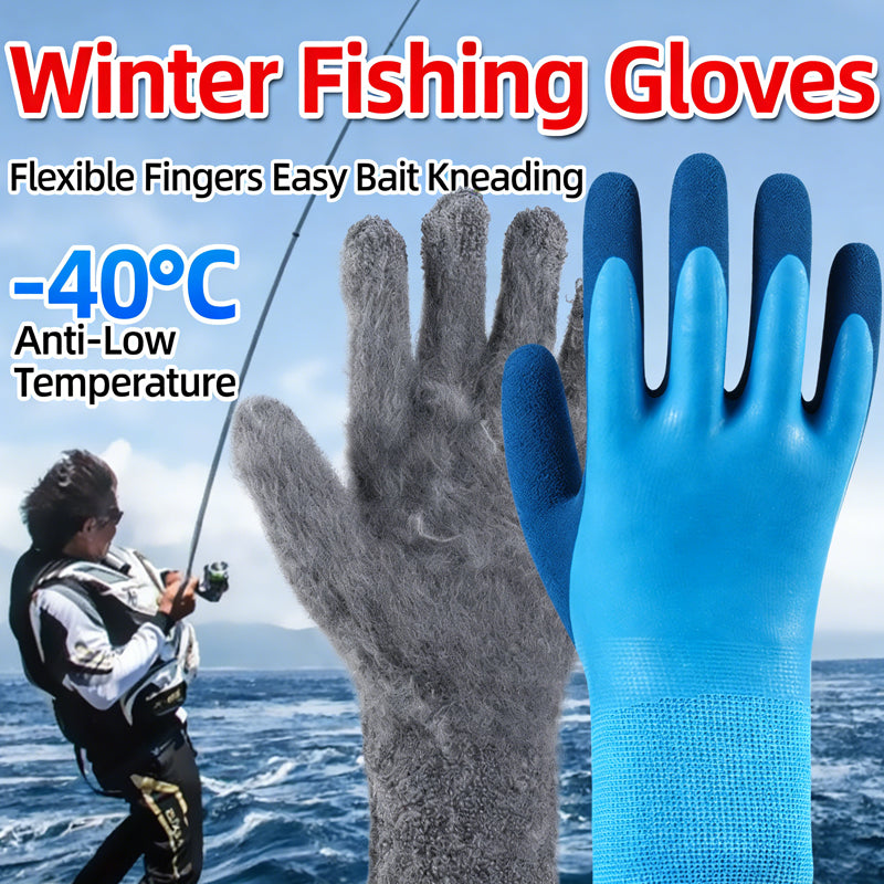 Winter Warm Waterproof Gloves for Skiing & Fishing - 2pcs Set