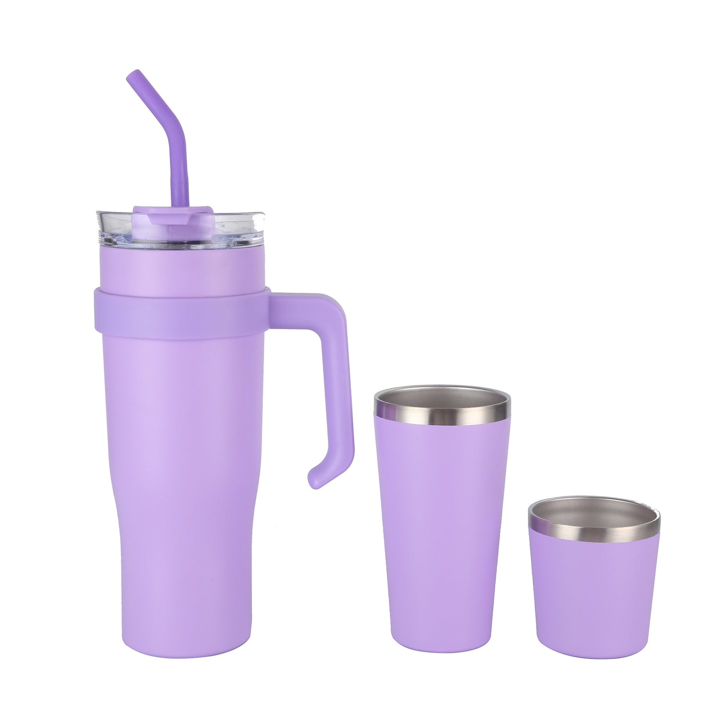 40Oz Insulated Car Cup Holder Travel Mug with Handle - Multiple Colors