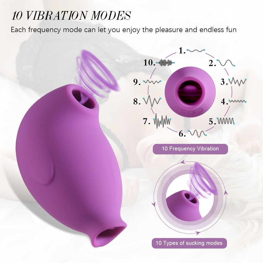 Penguin-Shaped Silicone Adult Stimulator with Vibration & Suction