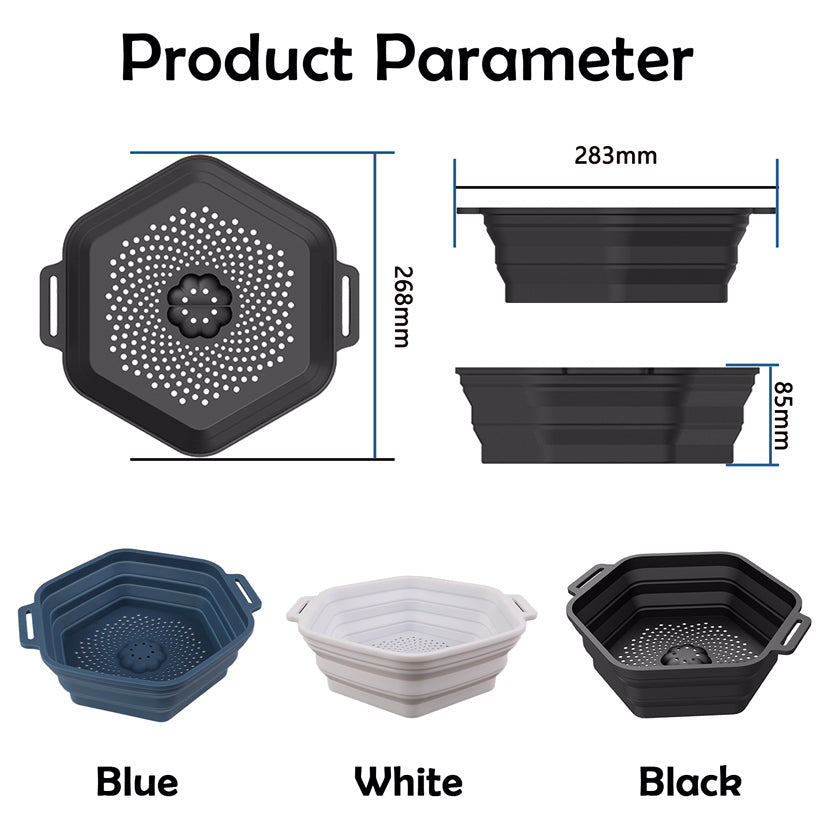 Portable Ice Bath Folding Silicone Device for Sports Recovery – Black, White, Blue