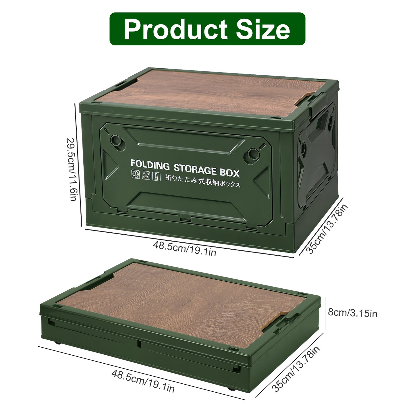 1Pc Folding Storage Bin For Home OrganizationCamping Collapsible