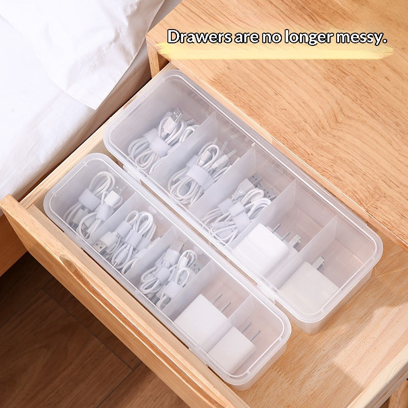 Dust-Proof Cable Storage Box with Compartments - Multiple Sizes