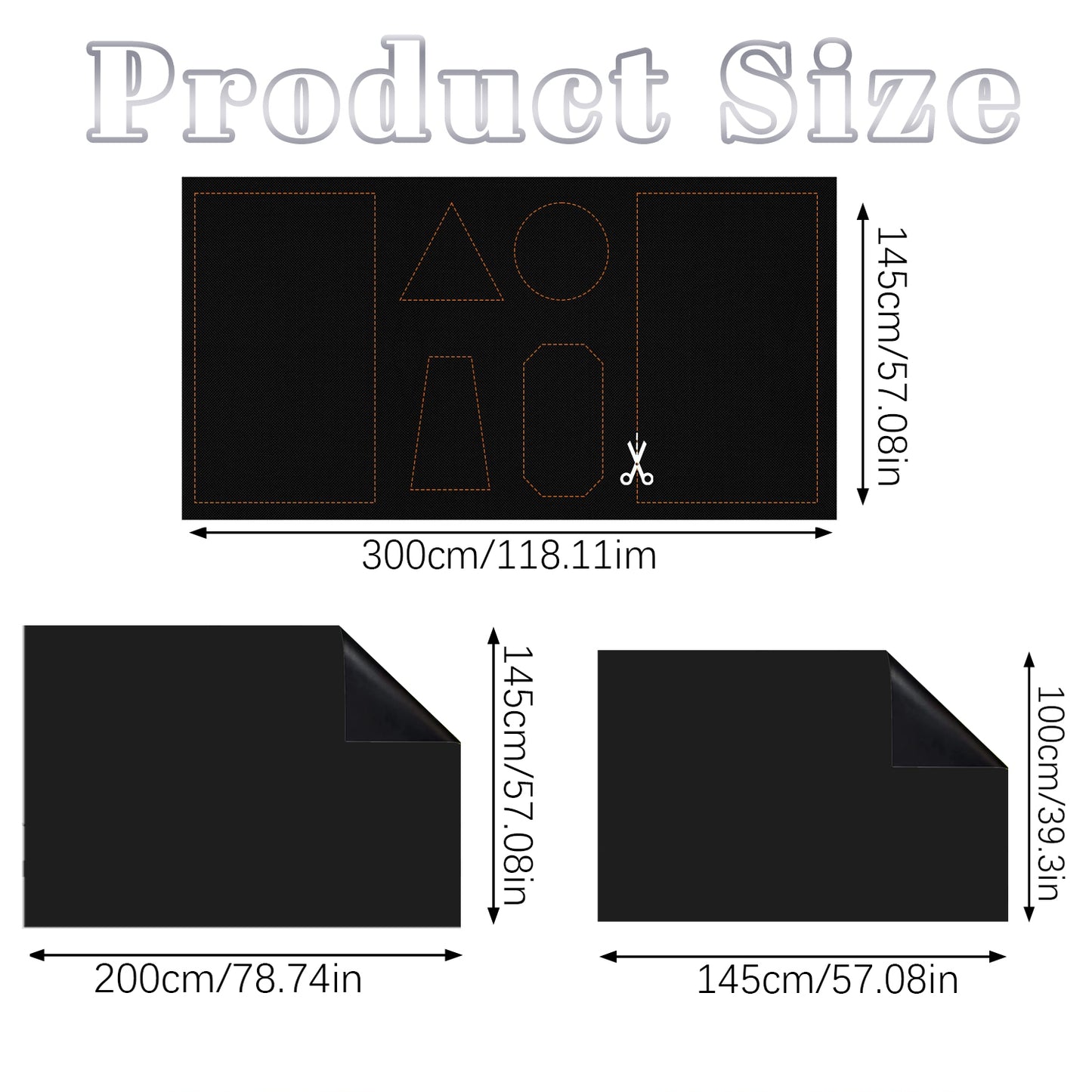 Blackout Shades for Windows - Oxford Cloth, Multiple Sizes