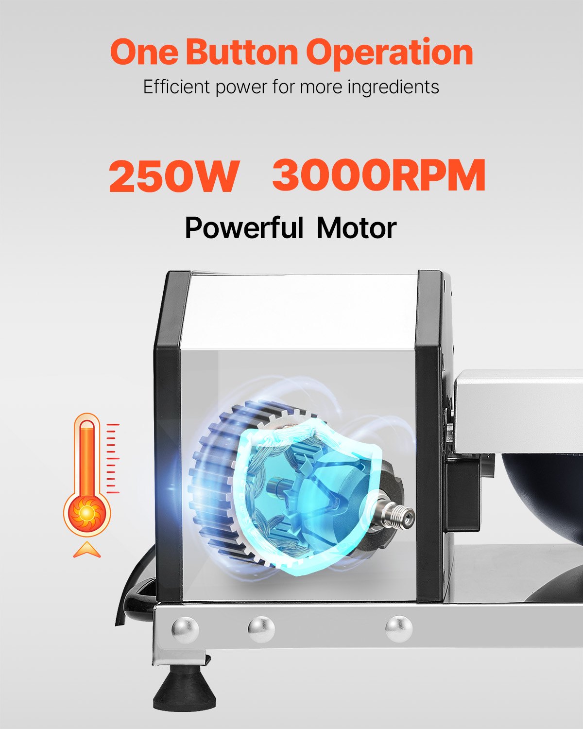 Commercial Food Processor Vegetable Chopper 3000RPM Stainless Steel 18L Capacity - Silver