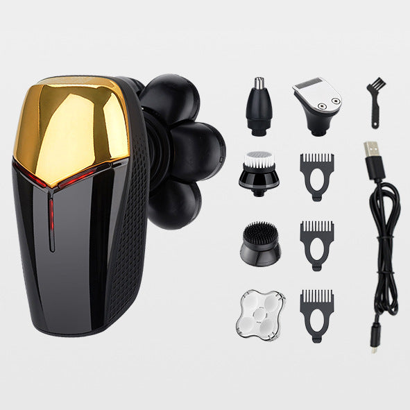 Cross-border 7D Electric Razor for Men Rechargeable Shaving Head & Beard Trimmer