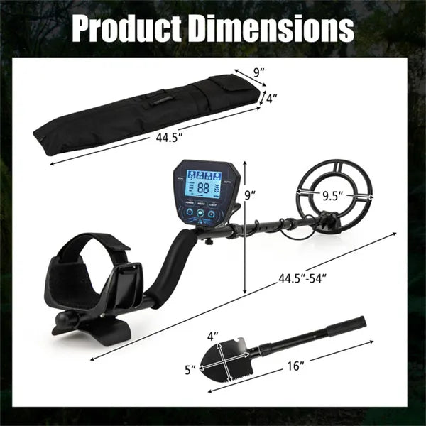 Waterproof Metal Detector with 4 Detection Modes - 10" Depth