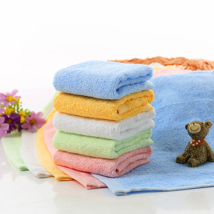 Absorbent Face Towel Small Square Bamboo Fiber Home Textiles 1-10pcs