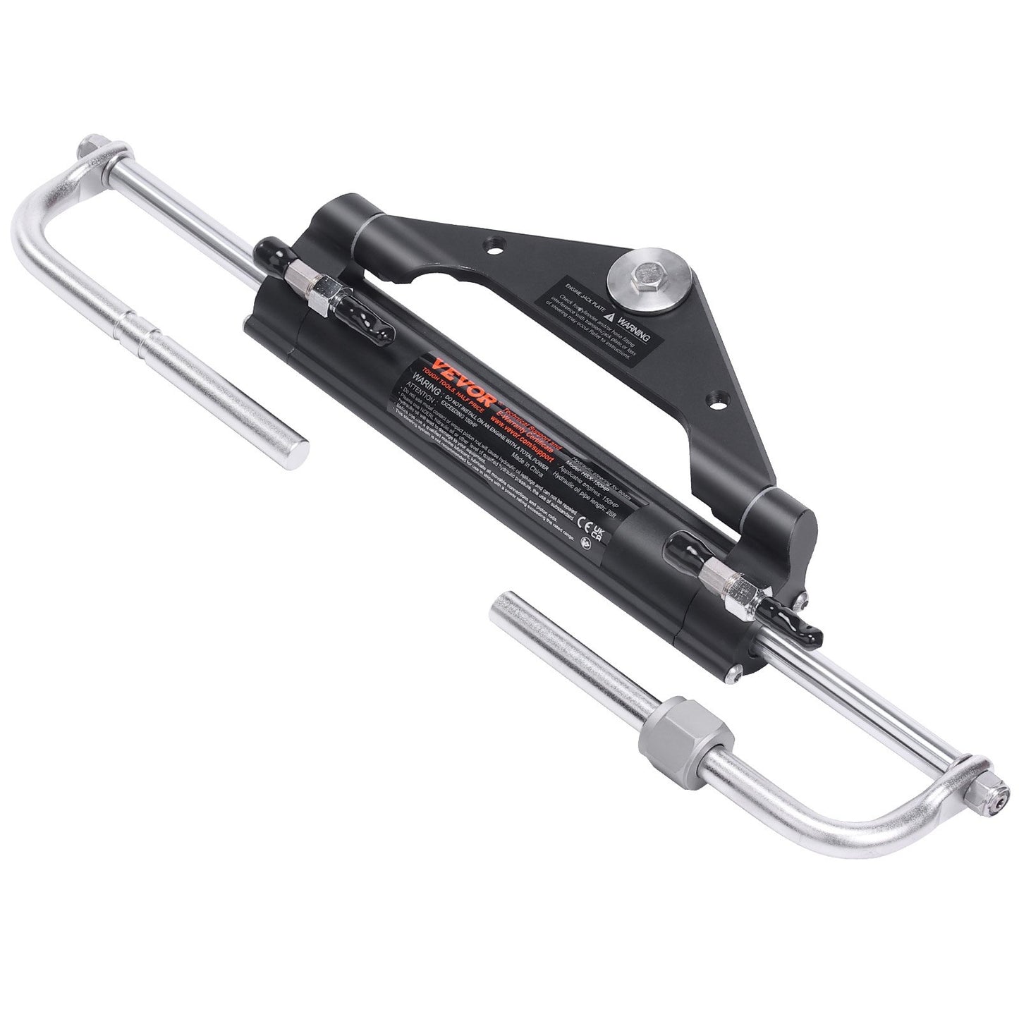 Hydraulic Outboard Steering Kit for 150HP Marine Boats - Black