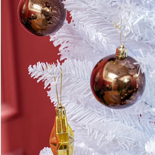 8' White Artificial Pencil Christmas Tree with 618 Branch Tips