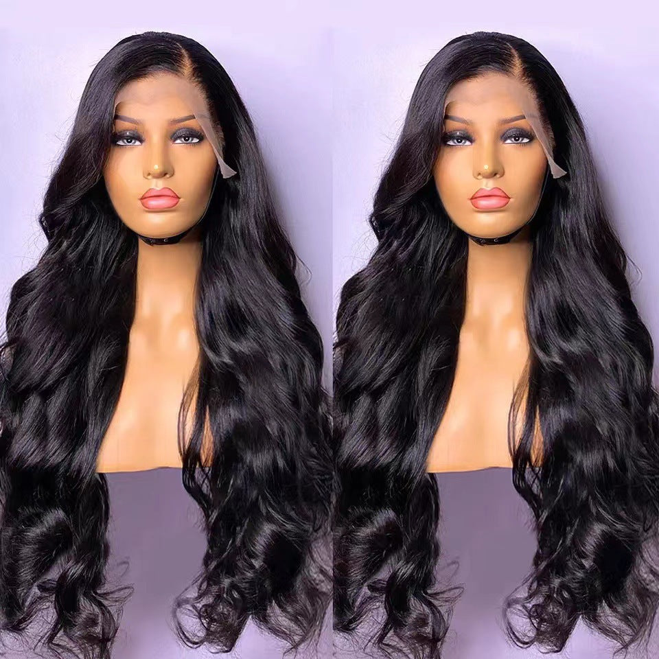 Long Curly Wig with Lace Front Cap for Women - Heat-Resistant Synthetic Hair