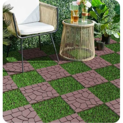Interlocking Deck Tiles 44 Pack Waterproof Outdoor Patio Flooring 12x12 Square