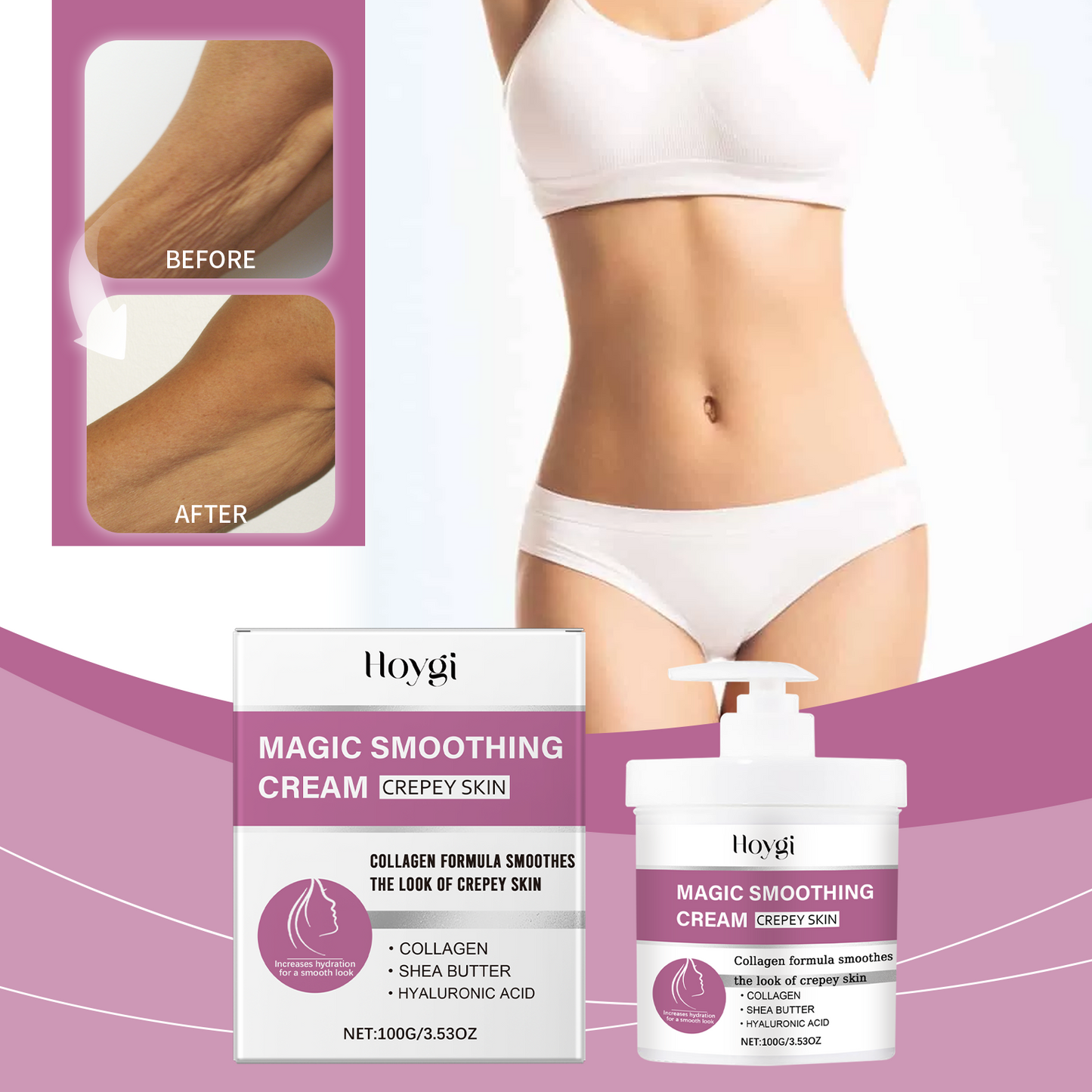 Hydrating Body Moisturizing Cream with Hyaluronic Acid & Aloe Vera