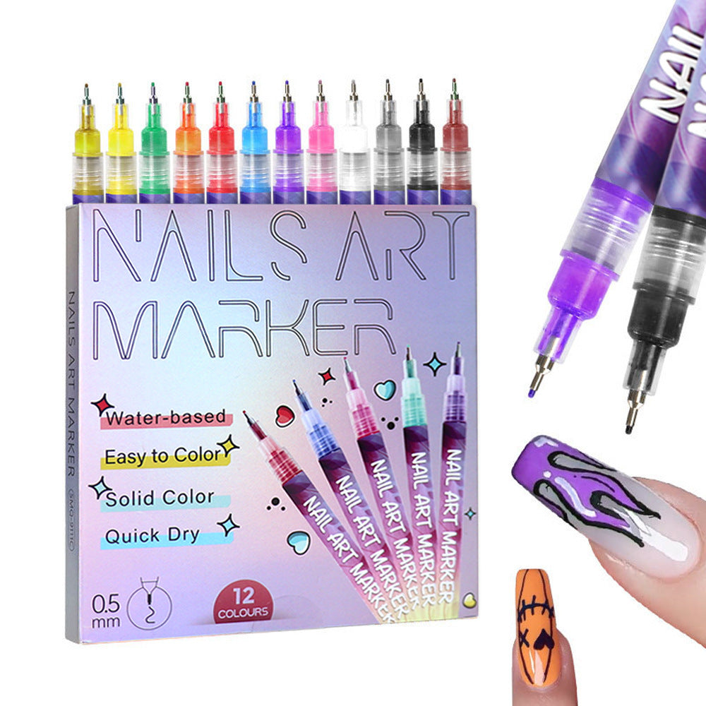 Waterproof Acrylic Marker Set for Drawing - 12 Colors Available