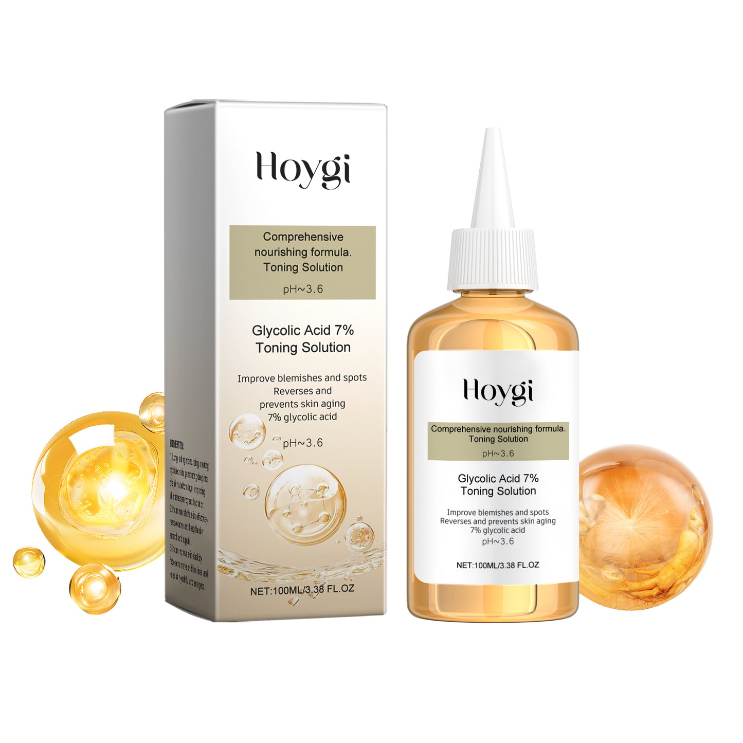 Glycolic Acid Facial Toner with Aloe & Ginseng - Hydrating Skin Care
