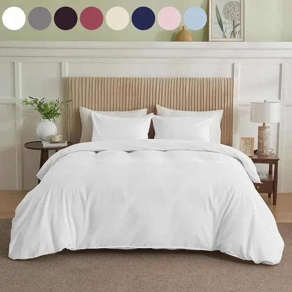 Queen Pleated Duvet Cover - Multiple Colors Available