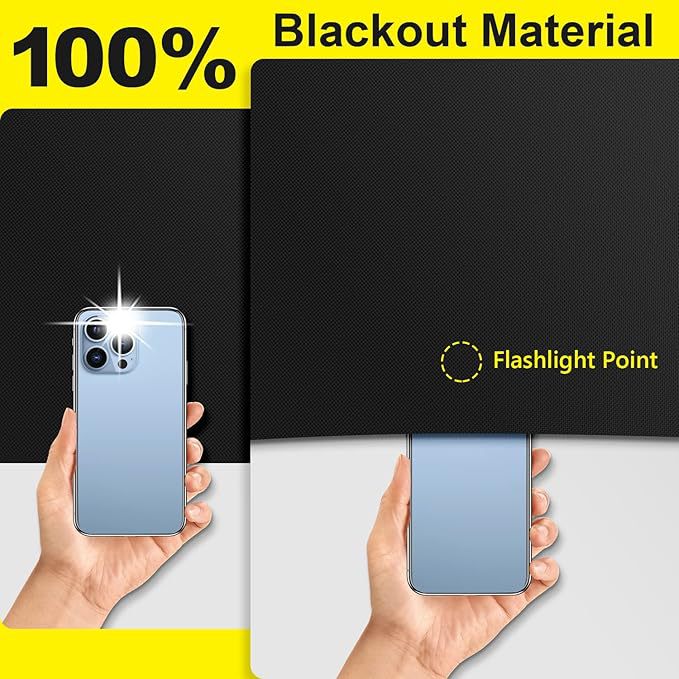 Waterproof UV-Resistant Roller Blinds for Home & Office Black 30x180cm-120x180cm