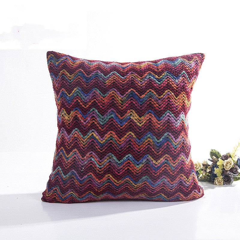 Blended Wool Stripes Cushion Cover 45x45cm - Modern Home Decor