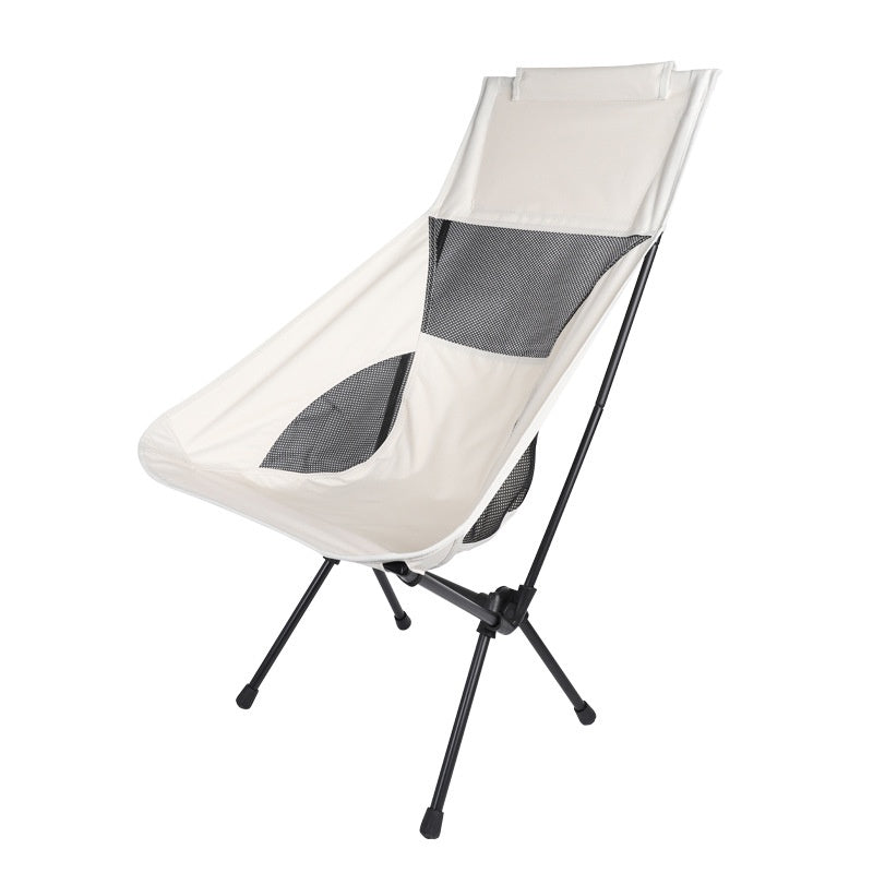 Outdoor Folding Chair with Mesh Backrest - Lightweight & Breathable for Garden & Patio