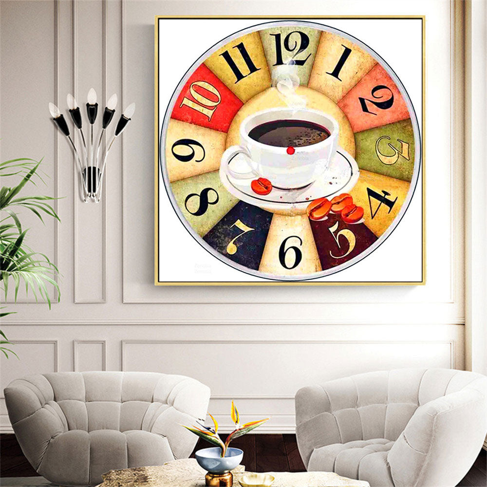 DIY Diamond Cross Stitch Kit for Home Decor - Coffee Pattern, Multiple Sizes & Shapes