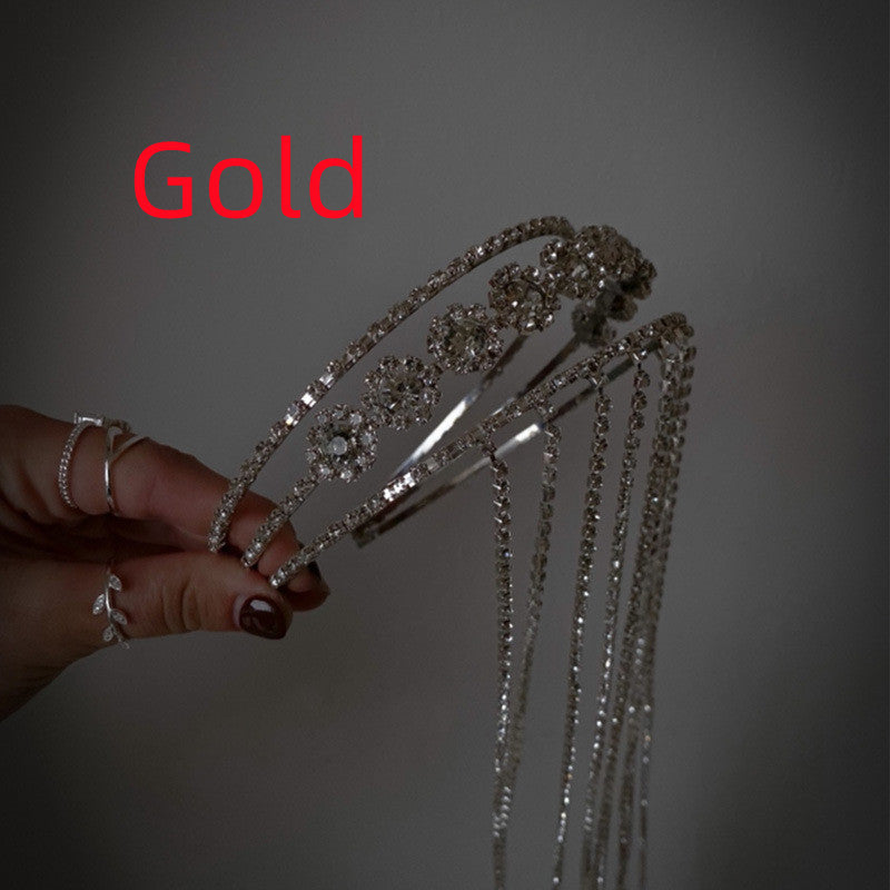 Rhinestone Fringed Hair Headband