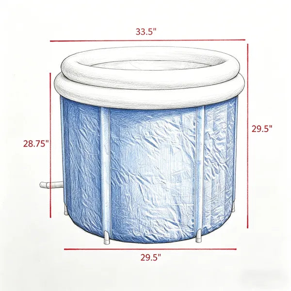 Portable Ice Bath Tub for Cold Water Therapy - 100 Gallon