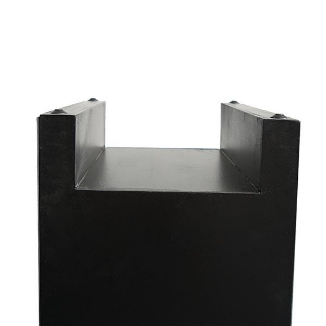 Mirrored Glass Bedside Table with 3 Drawers - Silver