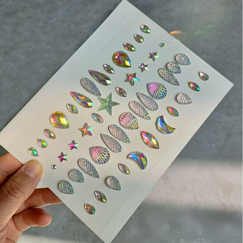 Pearl and Crystal Nail Art Stickers Set for DIY Manicure and Decor