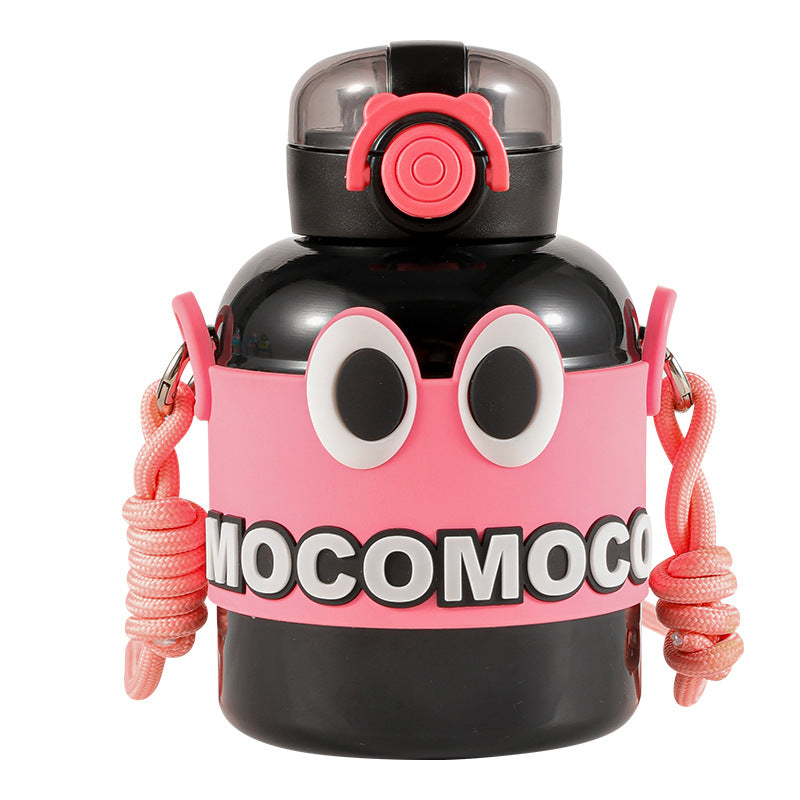 Large Capacity 316 Stainless Steel Children's Thermos Mug with Straw - 600ml