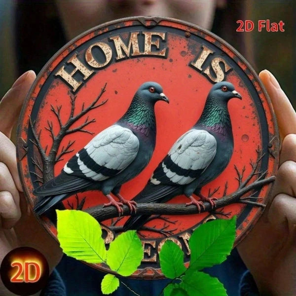 Vintage 8" Metal Tin Sign - Retro Wall Art for Home & Kitchen